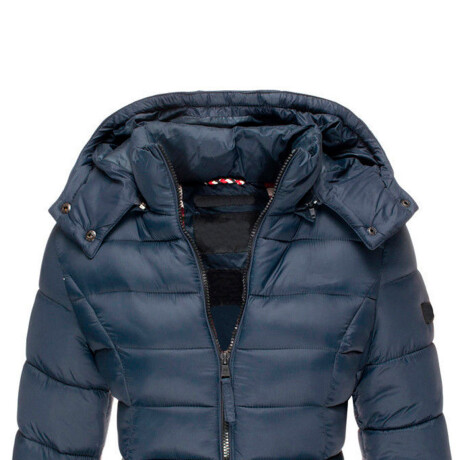 Campera Parka Uzspace Impermermeable Con Capucha Dama Azul