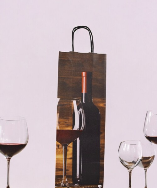 Bolsa fantasia luna 14x08x40 cm, para botella CAVA