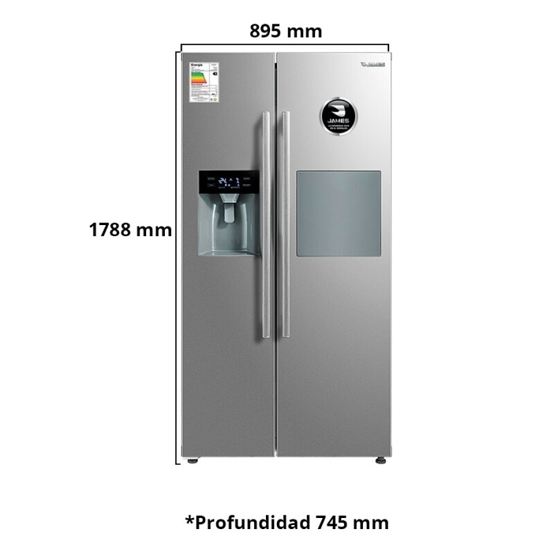 Heladeras James Side By Side Rj30 Inox Inverter Dispensador Color Gris Heladeras James Side By Side Rj30 Inox Inverter Dispensador Color Gris