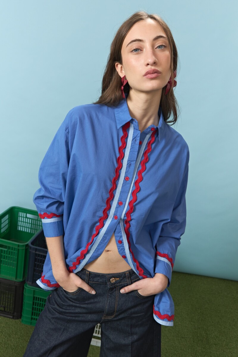 PREVENTA Camisa wavy yorugua azul