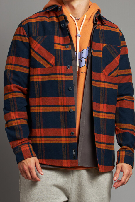 CAMISA OMIL RUSTY Azul / Naranja