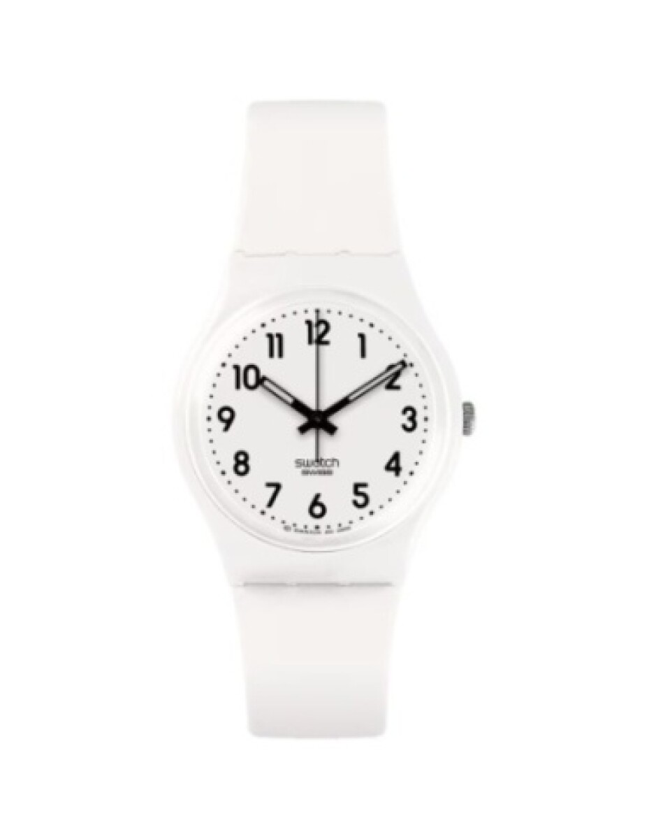 Reloj Swatch So28w107 En Siliocona Blanca 