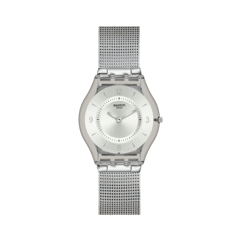 Reloj Swatch Metal Knit SS08M100M para mujer en acero Plateado