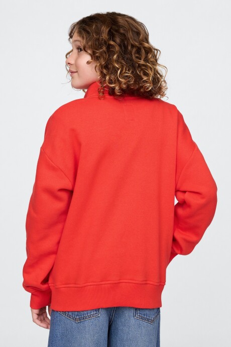 Buzo Medio Cierre Niño Poster Red