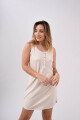 Camisón Sin Marga Con Botones Champagne
