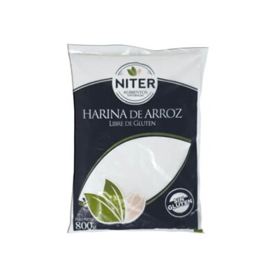 Harina De Arroz Sin Gluten Niter 800g Harina De Arroz Niter 800grs