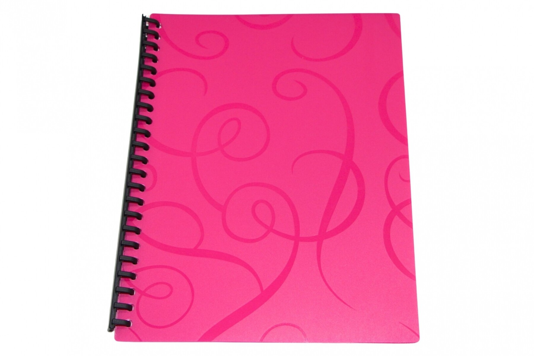 CARPETA TAMAÑO A4 CON 20 FUNDAS Y RULO - COLOR ROSADO 