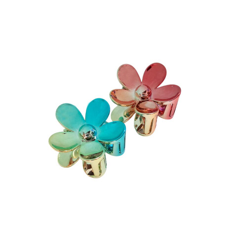 Broche pinza para el cabello flor colores metalizados Broche Pinza Para El Cabello Flor Colores Metalizados