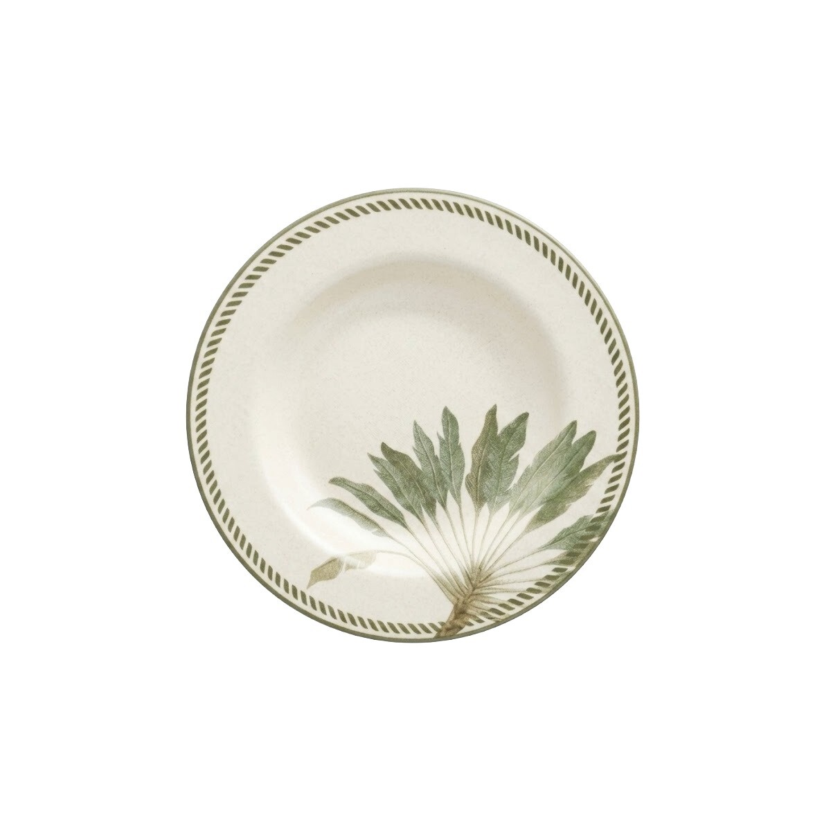 PLATO HONDO DIS HOJAS VERDES CARAIVA 25CM 