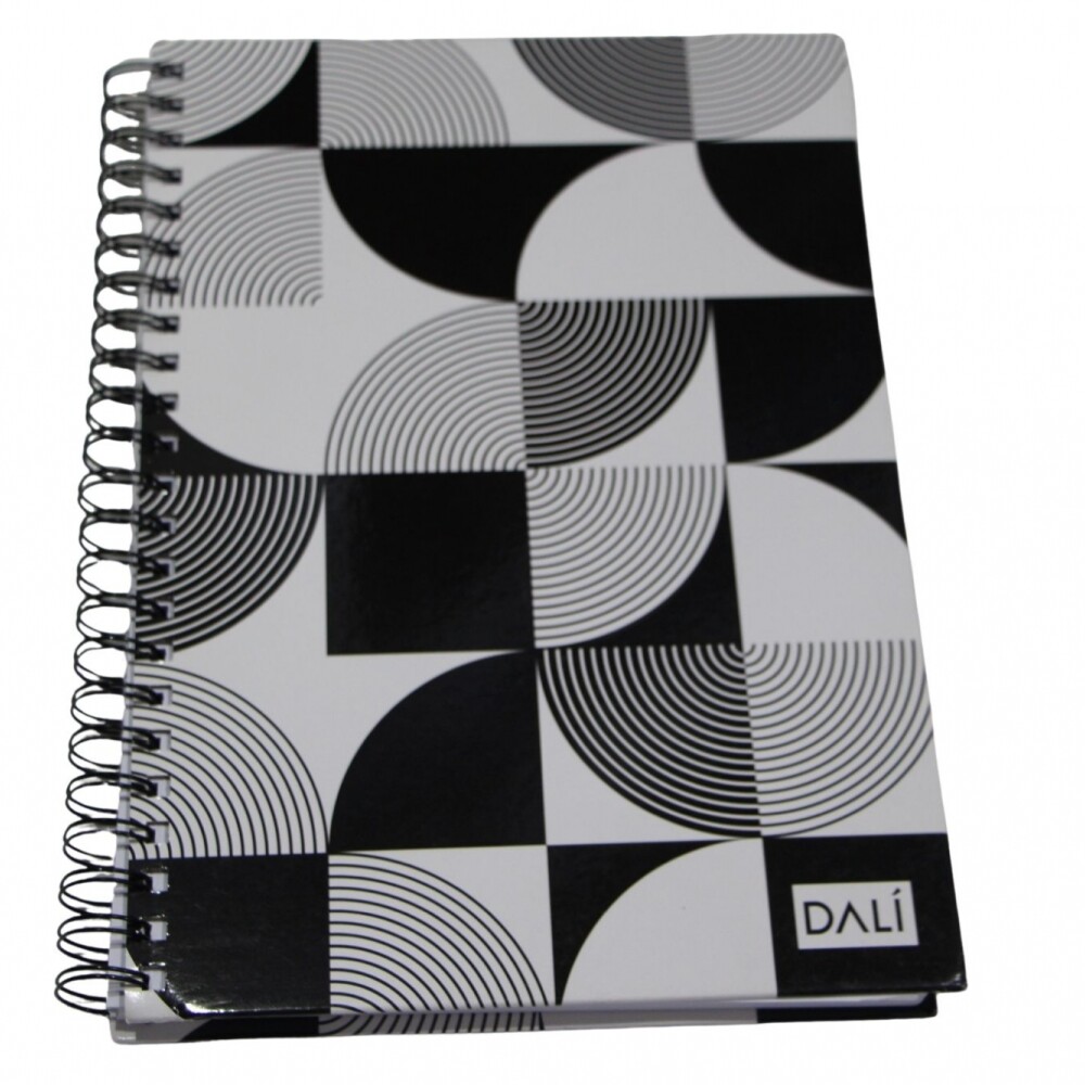 CUADERNOLA DALÍ 150 HOJAS STD TAPA CIRCULOS Y CUADRADOS BLANCOS Y NEGROS