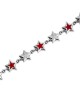 TwoJeys Pulsera Red Enameled Stars Plata TwoJeys Pulsera Red Enameled Stars Plata