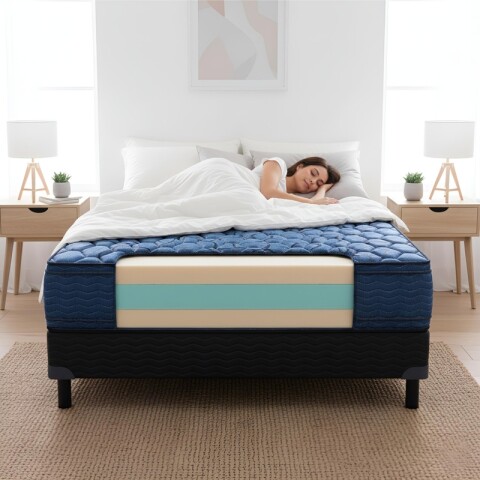 Sommier GRAVA Zafiro®- 2 Plazas - Espuma - 140x190x29 cm - Hasta 150 Kg - GARANTIA 5 AÑOS Sommier GRAVA Zafiro®- 2 Plazas - Espuma - 140x190x29 cm - Hasta 150 Kg - GARANTIA 5 AÑOS