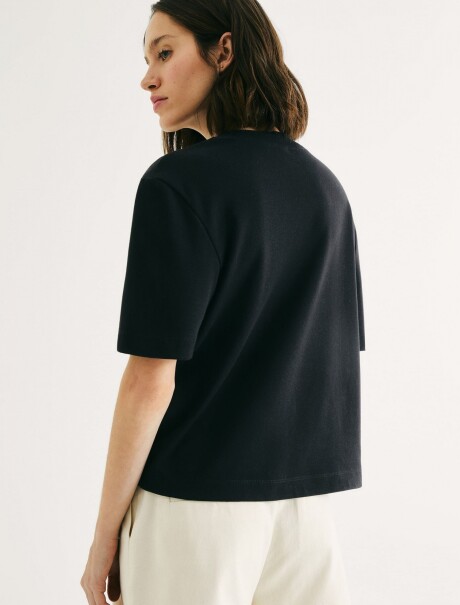 CAMISETA BÁSICA MANGA CORTA NEGRO