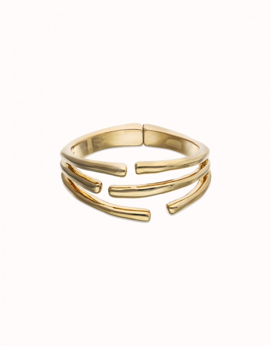 PULSERA DE ALEACIÓN DE METALES BAÑADA EN ORO 18K CON FORMA DE TUBOS - Pulsera 
