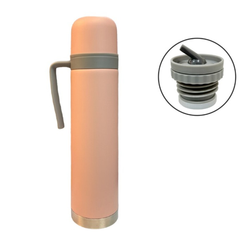Termo Comet 750 ml Acero Inoxidable con Asa Fija y Pico Cebador Rosado