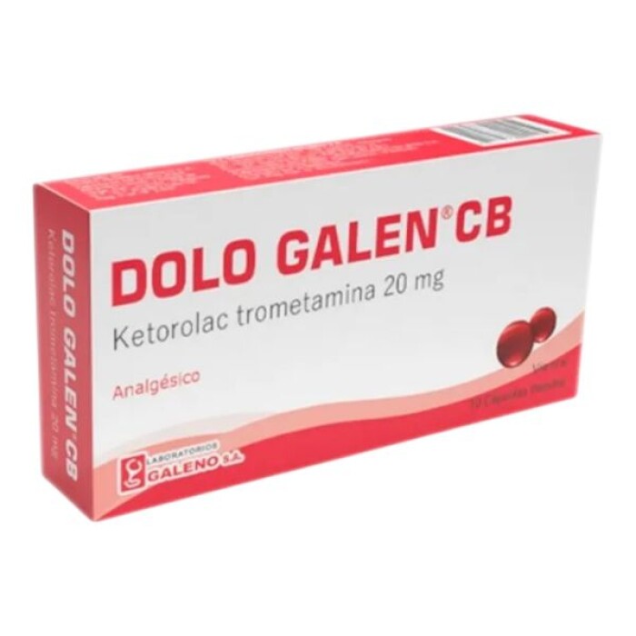 DOLO GALEN CB 20 MG. CJ X 10 CAPS. BLAND única