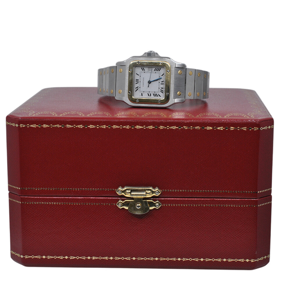 Cartier Santos Carree 2961 Automático 29 mm acero y oro , esfera blanca y números romanos con estuche Cartier Santos Carree 2961 Automático 29 mm acero y oro , esfera blanca y números romanos con estuche