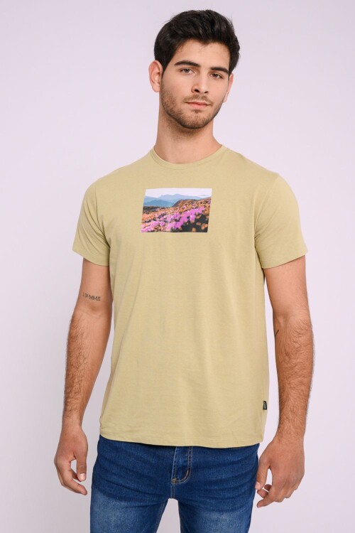 Remera estampada Verde