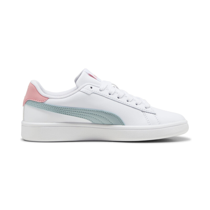Championes Puma Smash 3.0 L de Mujer - 392031 19 Blanco-verde Agua