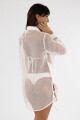Camisola amaranta net Blanco