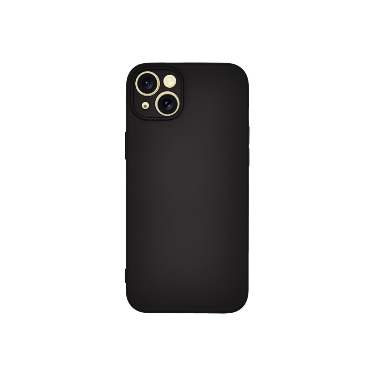 Protector iPhone 15 Plus engomado color negro 