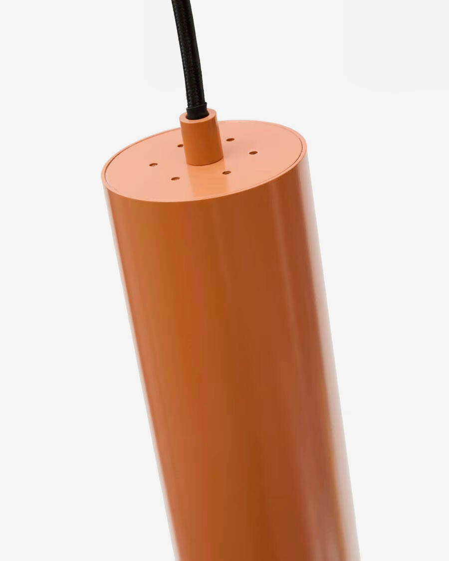 Lámpara de techo Andia de aluminio con acabado pintado terracota