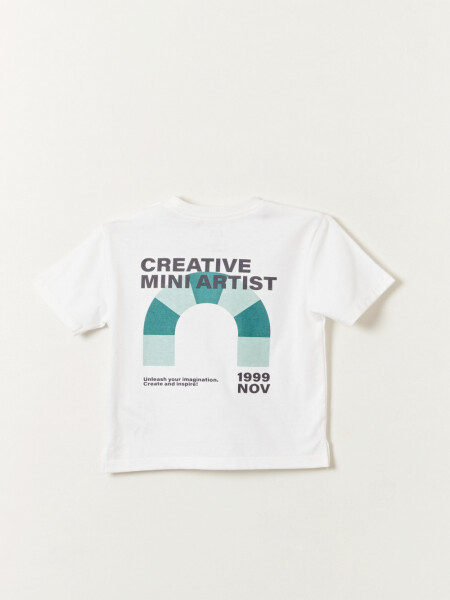Remera oversize estampa Creative Blanco