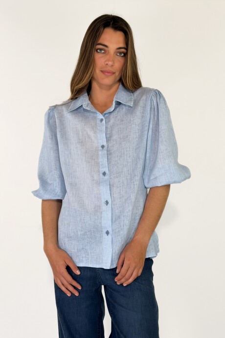 CAMISA AMORA Celeste