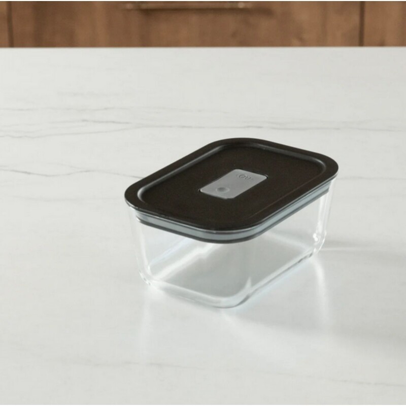 Tupper de vidrio hermético 725ML Negro