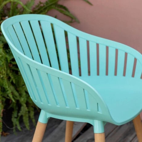 SILLA NASSAU CARVER Silla De Exterior RUSTICO Nassau Carver Patas De Eucalipto - Verde