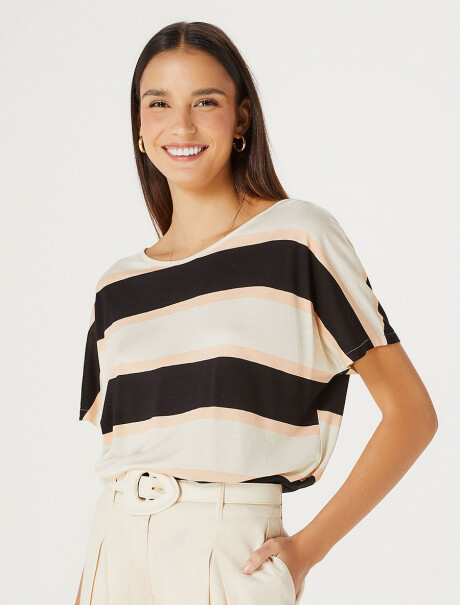 BLUSA FEMENINA ESTAMPADA BEIGE