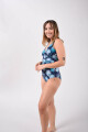 Malla con Corte PALMERAS AZUL