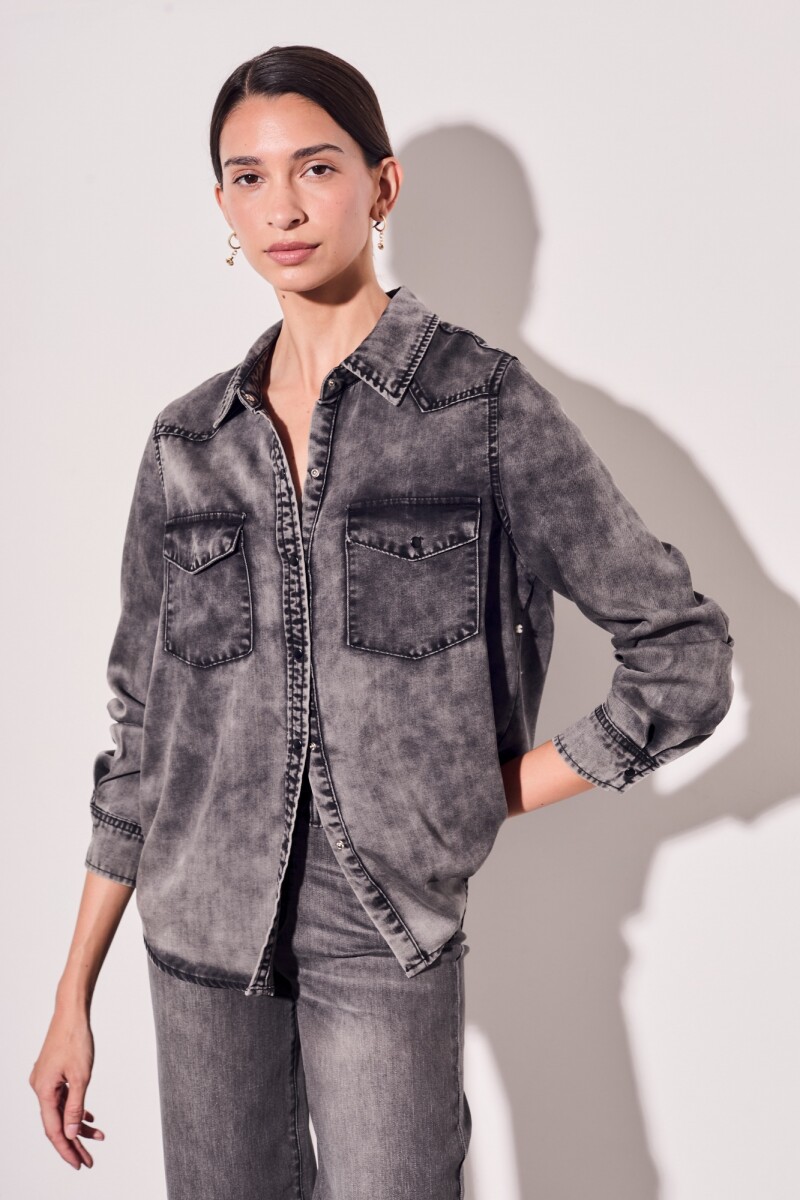 Camisa Denim Gris