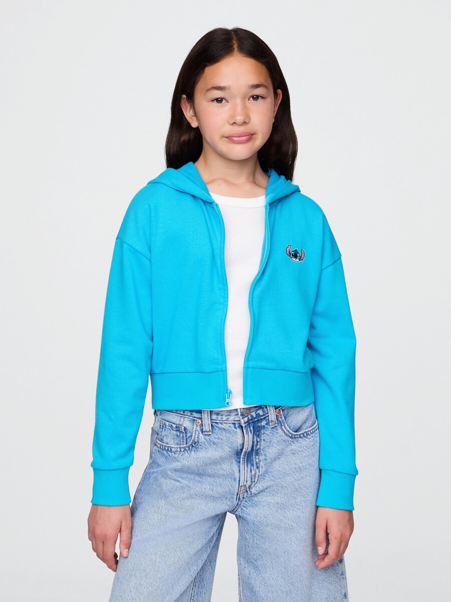 Canguro Con Cierre Niña - True Cyan Blue 663 