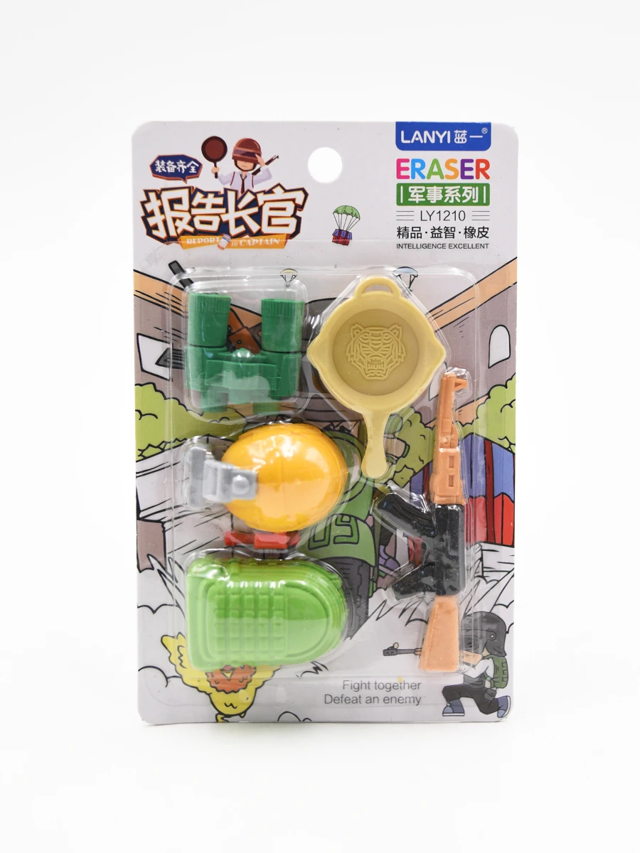 GOMA DE COMBATE 5 PCS - VERDE 