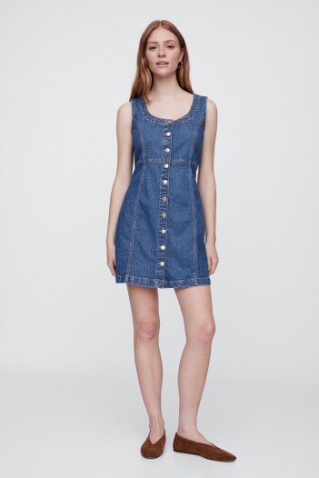 Vestido De Jean Con Botones Mujer Medium Indigo 15