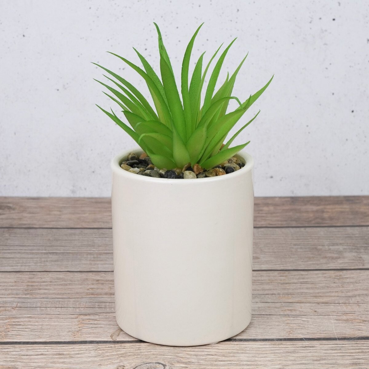 Planta artificial con maceta de ceramica 