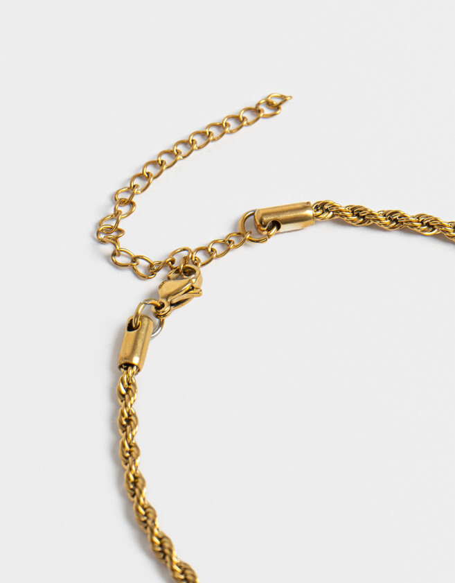 Collares Cortos Acero quirúrgico Collar Corto De Acero Quirúrgico - Dorado