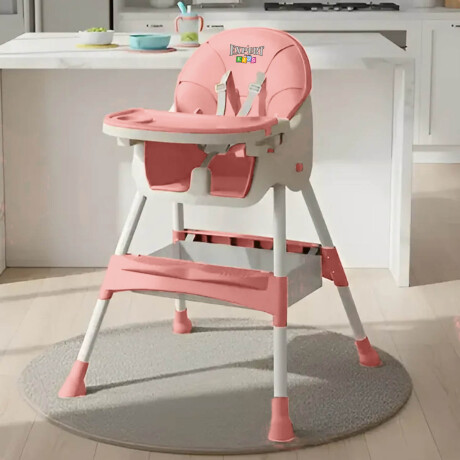 Silla De Comer Para Bebé Multiuso 2en1 Sillita Niños Rosado