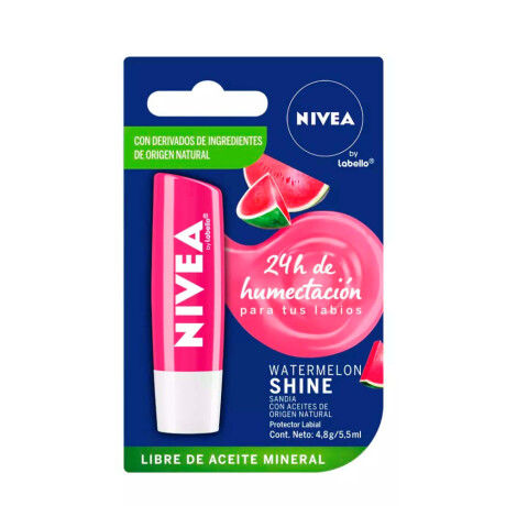 Protector de Labios Nivea by Labello Lip Care Watermelon Shine 4.8gr Protector de Labios Nivea by Labello Lip Care Watermelon Shine 4.8gr