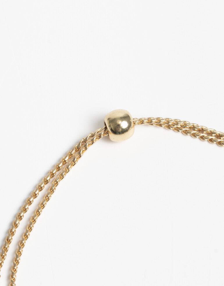 Pulseras Flexibles Metal Pulsera Flexible Dije Corazón - Dorado