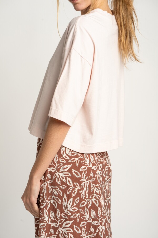 Remera Algodon Lavado Rosa