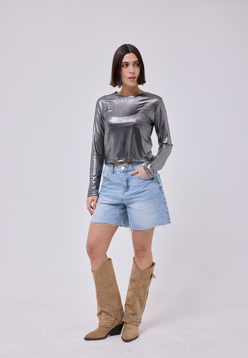 Remera Night Plateado