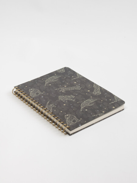 Cuaderno espiral leopardos Negro