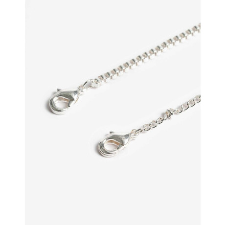 Set De Pulseras Con Cubic Zirconia Plateado