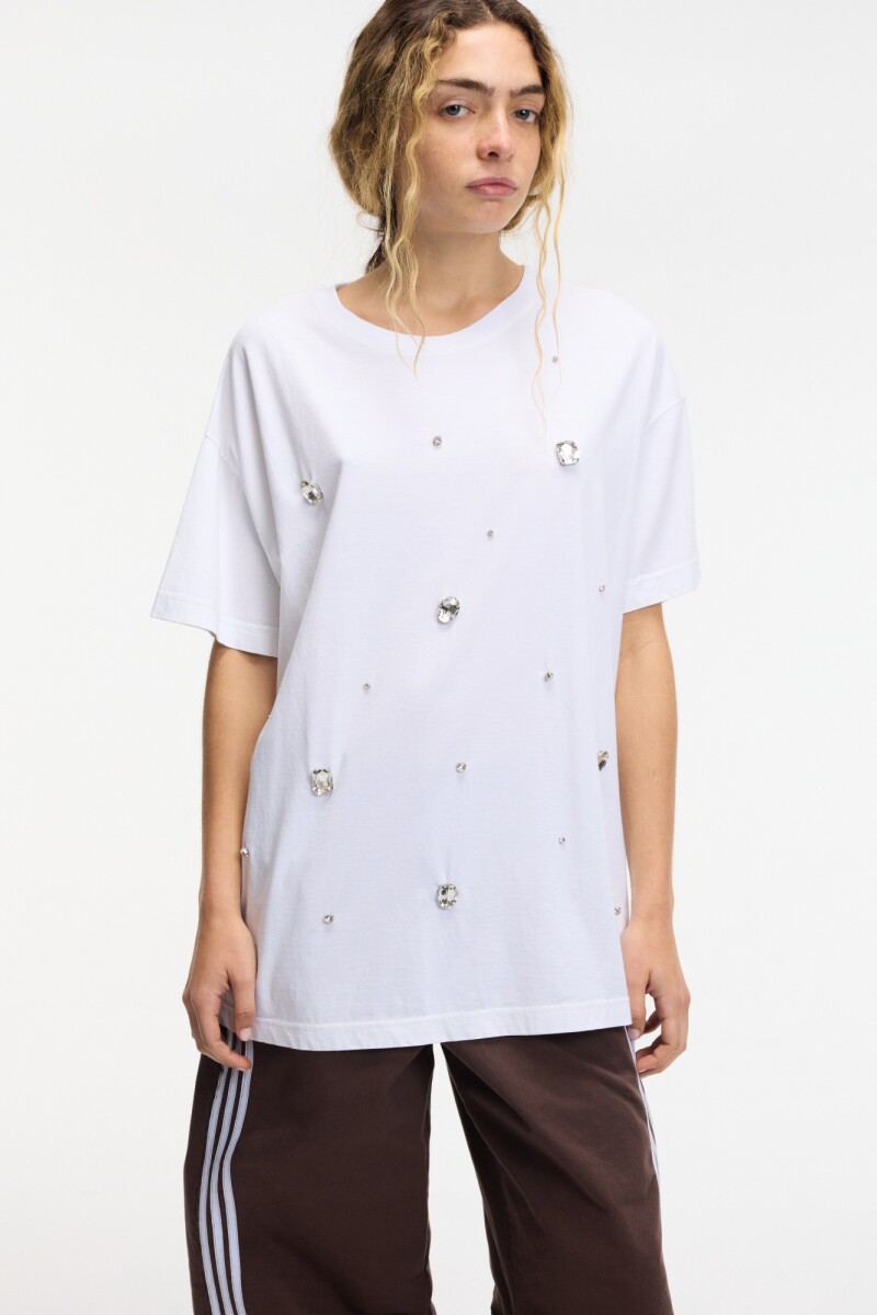CAMISETA CON BRILL Blanco