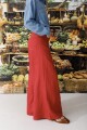 PANTALON WIDE XL LINEN SS26 Cherry