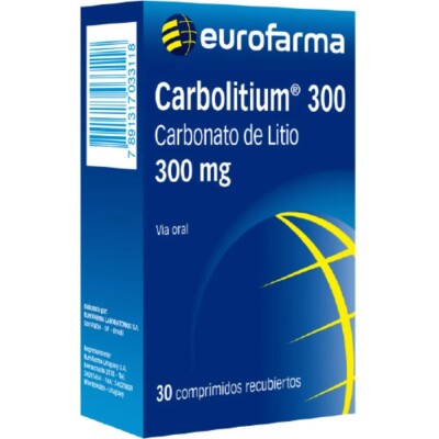 Carbolitium 300 Mg. 30 Comp. Carbolitium 300 Mg. 30 Comp.