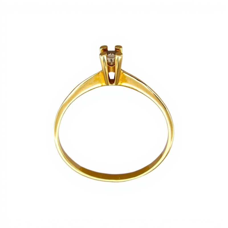 Anillo Solitario-Oro Bajo-Piedra zirconia-AN8076 conpiedra