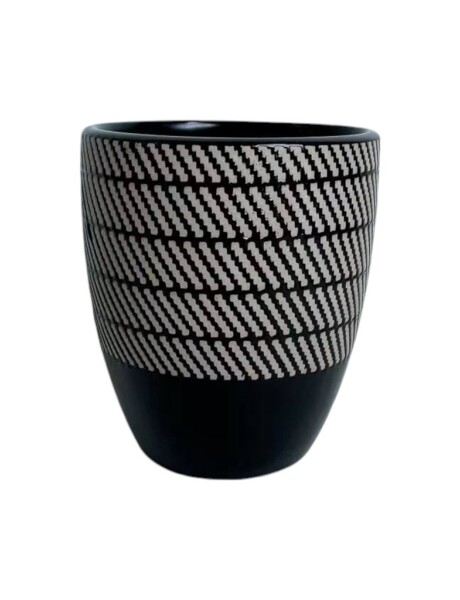 VASO CERAMICA 237ML ESTAMPADO NEGRO VASO CERAMICA 237ML ESTAMPADO NEGRO